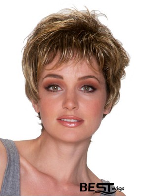 Wavy Layered 8 inch Blonde Ideal Synthetic Wigs