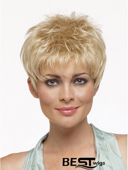 Cropped Boycuts Straight Blonde Online Synthetic Wigs