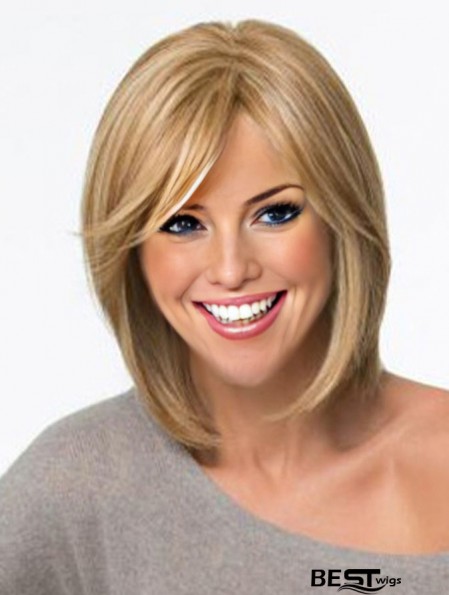 Straight Layered 12 inch Blonde Best Synthetic Wigs