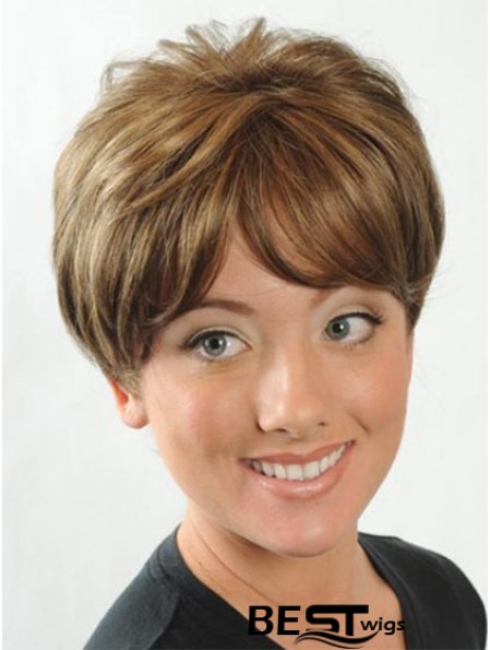 Short Boycuts Straight Auburn Online Synthetic Wigs