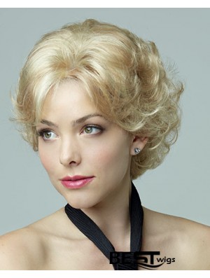 Bobs Short Blonde Curly Top Petite Wigs
