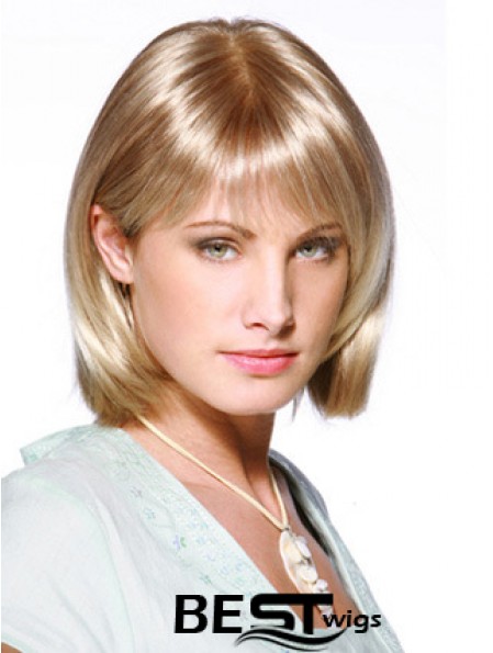 Lace Front Chin Length Straight Blonde Fabulous Bob Wigs