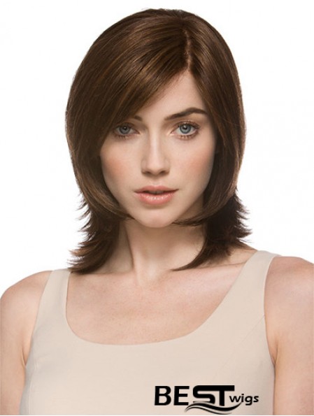 Modern Auburn Shoulder Length Layered Wavy Glueless Lace Front Wigs