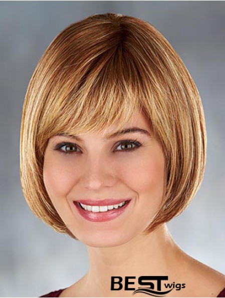 Chin Length Blonde Popular 10 inch Straight Bob Wigs