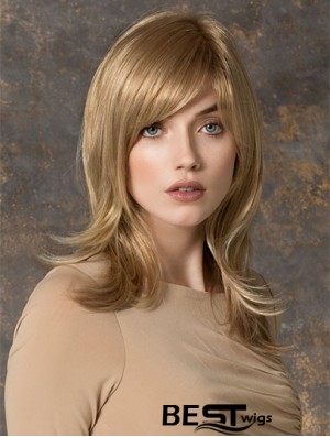 Brown Shoulder Length Straight Layered 16 inch Trendy Medium Wigs