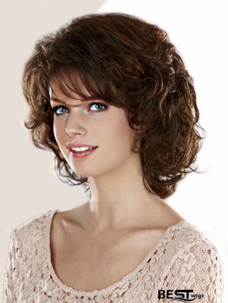 Curly Brown Sleek Chin Length Classic Wigs