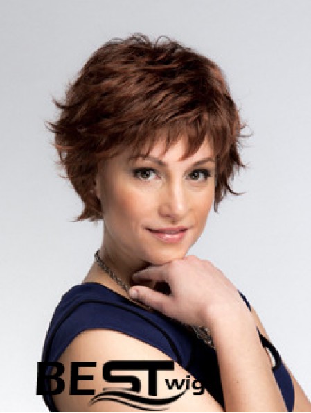 Short Wavy Capless Layered 8 inch Sleek Synthetic Wigs