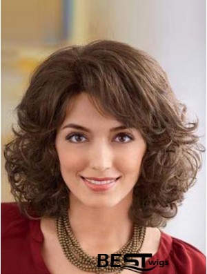 Wavy Brown Top Shoulder Length Classic Wigs