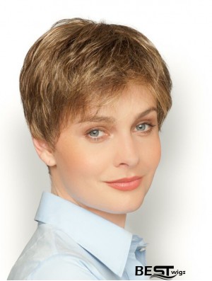 Best 6 inch Straight Blonde Boycuts Short Wigs