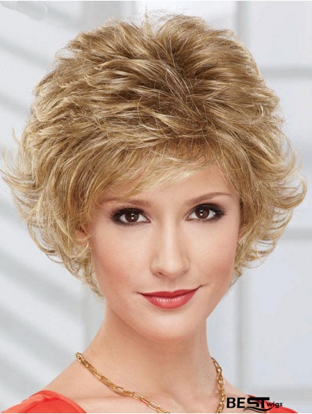 Chin Length Wavy Capless Layered 8 inch Hairstyles Synthetic Wigs