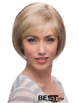 Chin Length Blonde Top 10 inch Straight Bob Wigs