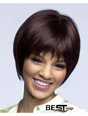 Straight Chin Length Auburn 8 inch Lace Front High Quality Bob Wigs