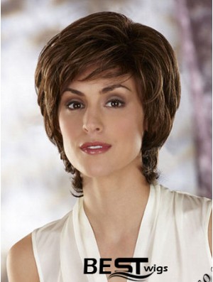 Wavy Brown High Quality Chin Length Classic Wigs