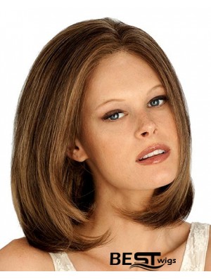 Chin Length Straight Lace Front Auburn Stylish Bob Wigs