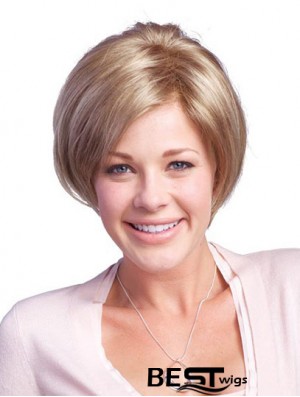 Straight Chin Length Brown 10 inch Lace Front Trendy Bob Wigs