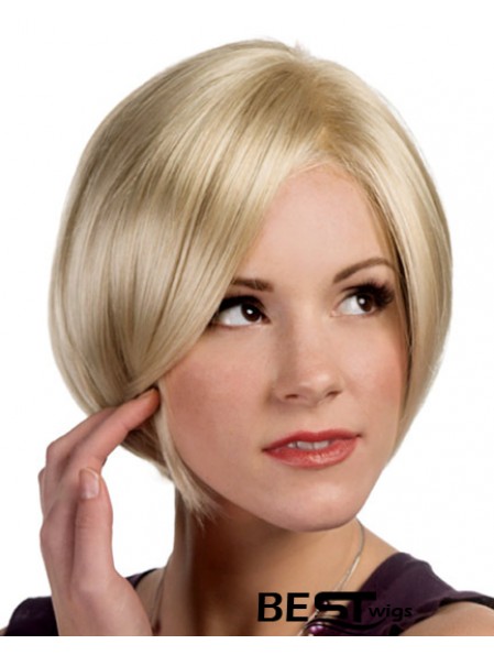 Straight Chin Length Blonde 10 inch Lace Front Hairstyles Bob Wigs