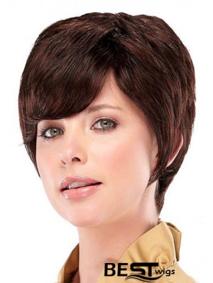 Cropped Layered Straight Auburn Exquisite Synthetic Wigs