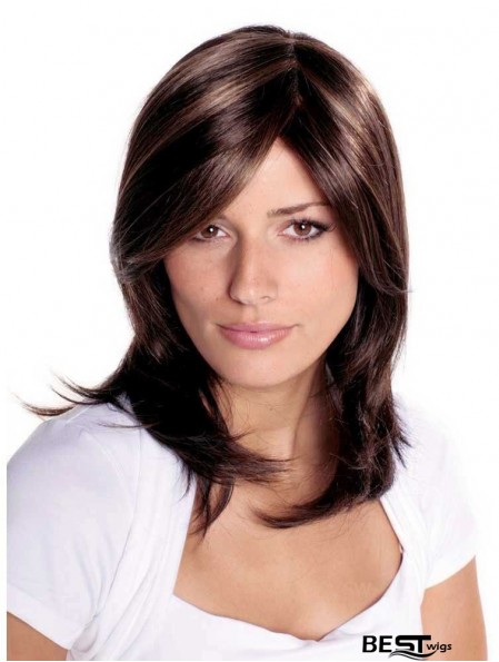 Long Layered Straight Brown Popular Synthetic Wigs