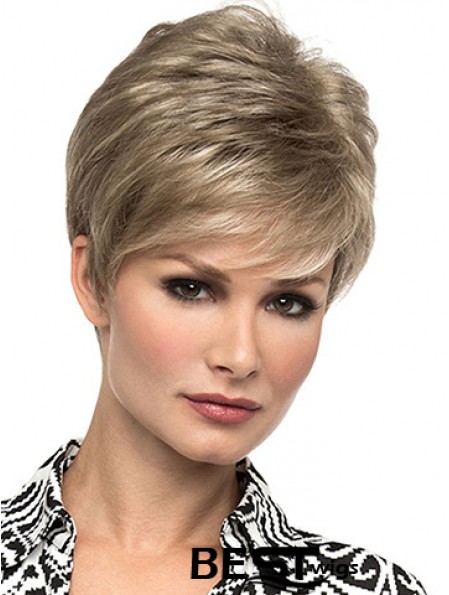 Affordable 6 inch Straight Blonde Boycuts Short Wigs