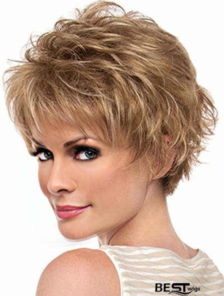 Amazing 6 inch Wavy Blonde Layered Short Wigs