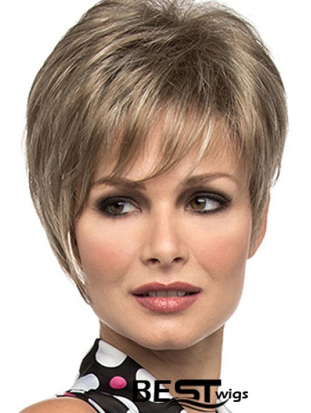 Straight With Bangs 8 inch Sassy Short Wigs
