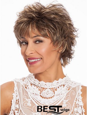 Wavy Layered 8 inch Modern Short Wigs