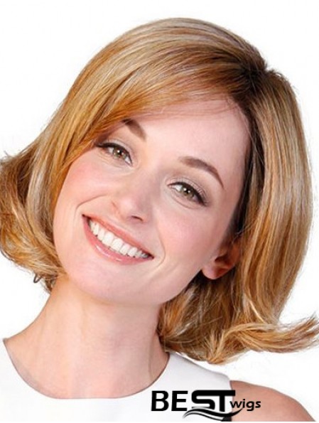 Synthetic Bobs Auburn Wavy 10 inch Women Wig Medium