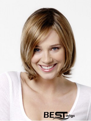 10 inch Straight Ombre/2 tone Synthetic Chin Length 100% Hand-tied Cheap Bob Wigs