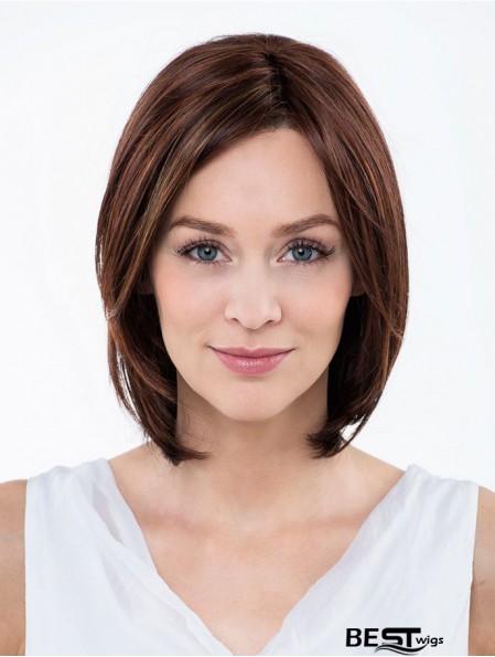 11 inch Straight Red Synthetic Shoulder Length Capless Wig Bobs