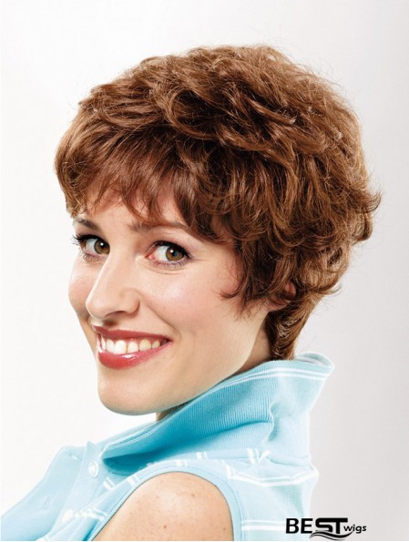 Synthetic Wavy Auburn 8 inch Short Capless Classic Style Wig