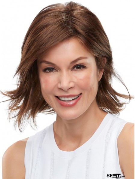 Auburn Without Bangs Straight 12 inch Chin Length Monofilament Fibre Wigs