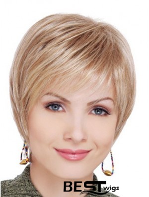 Best Blonde Short Straight Layered Lace Front Wigs