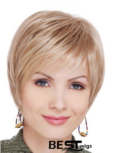 Best Blonde Short Straight Layered Lace Front Wigs