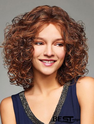 Blonde 12 inch Sassy Shoulder Length Curly Layered Lace Wigs