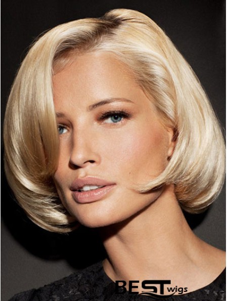 Lace Front Chin Length Straight Blonde Exquisite Bob Wigs