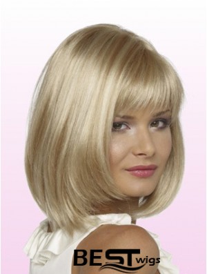 Bobs Chin Length Blonde Straight Trendy Petite Wigs