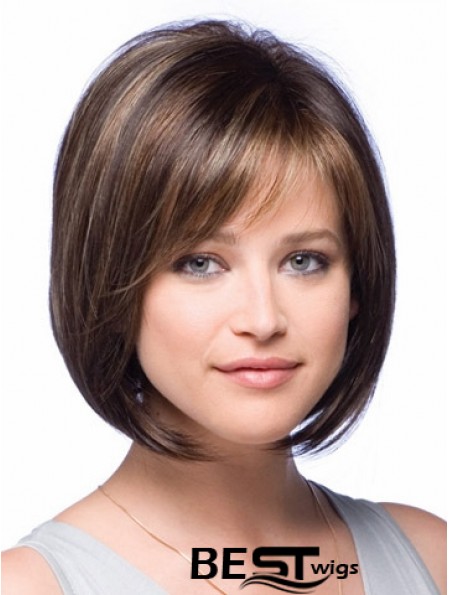 Bobs Chin Length Brown Straight New Petite Wigs