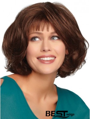 Chin Length Wavy Monofilament Auburn New Bob Wigs