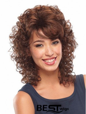 Curly Auburn Soft Shoulder Length Classic Wigs