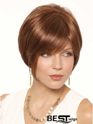 Short Auburn Cheapest 6 inch Straight Bob Wigs