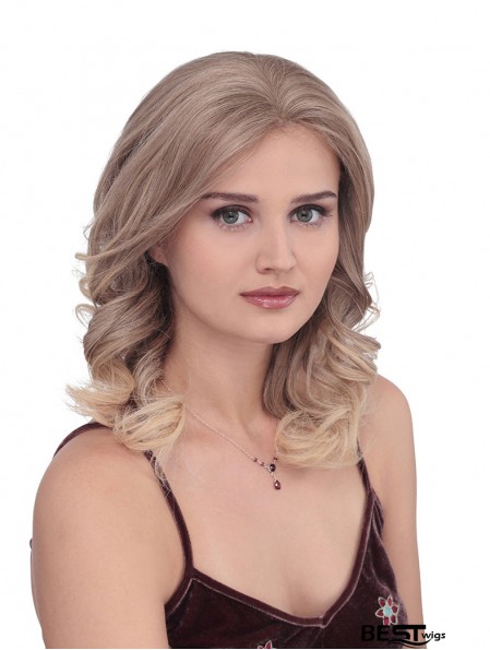 Long Curly Without Bangs Flexibility Blonde Lace Front Wigs