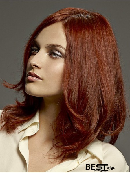 New Red Straight Layered Monofilament Long Wigs