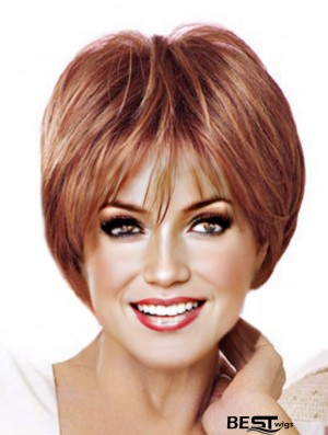 Great Red Short Straight Boycuts Lace Front Wigs