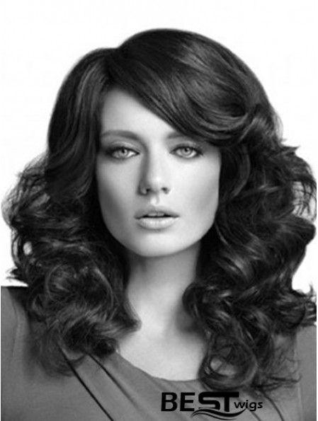 Curly Layered Long Black Cheapest Lace Front Wigs