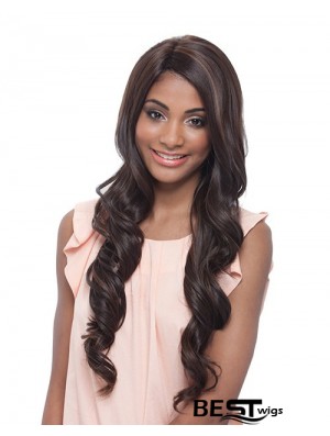 Long Wavy Layered Comfortable Brown Lace Front Wigs