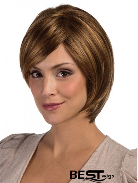 Lace Front Chin Length Straight Brown Perfect Bob Wigs