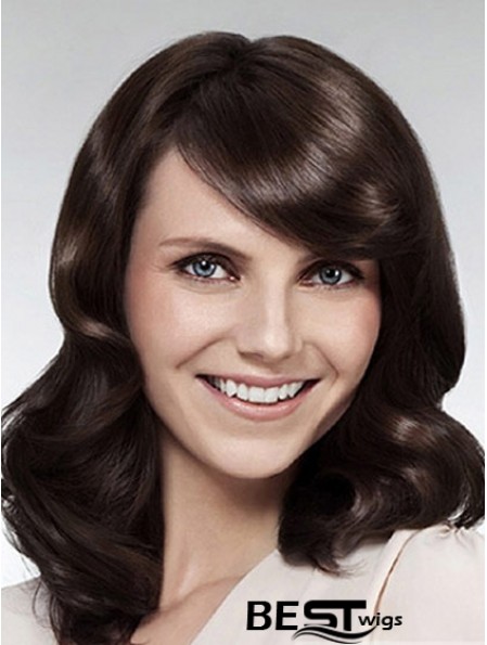 Wavy With Bangs Long Brown Popular Lace Front Wigs