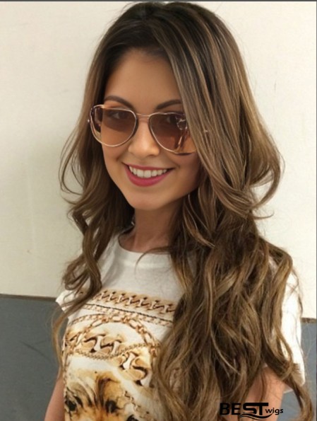 Style Brown 24 inch Wavy Long Layered  Wigs