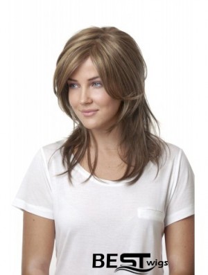 Long Straight Layered Blonde Stylish 100% Hand-tied Wigs