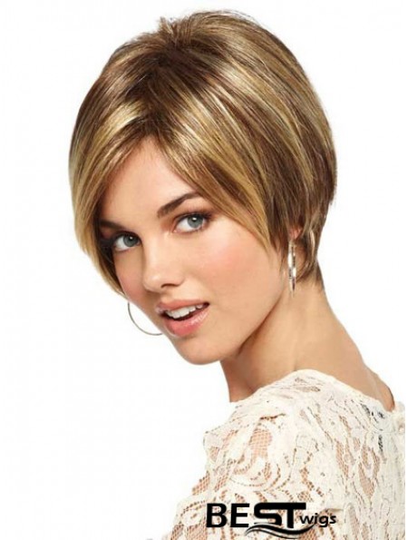 6 inch High Quality Blonde Bobs Monofilament Wigs